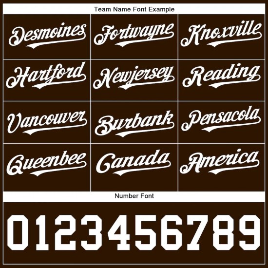 Custom Brown White Authentic Baseball Jersey Custom Brown White Authentic Baseball Jersey