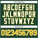 Custom Green White Pinstripe Gold-White Authentic Baseball Jersey Custom Green White Pinstripe Gold-White Authentic Baseball Jersey