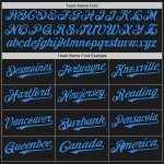 Custom Black Electric Blue-Red 3D Pattern Design Confetti Authentic Baseball Jersey