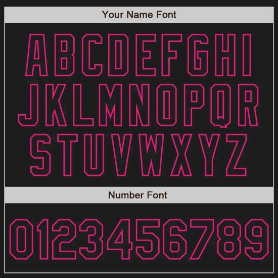 Custom Black Hot Pink-Teal Authentic Baseball Jersey