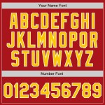 Custom Red Gold-White Authentic Baseball Jersey