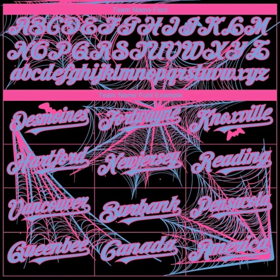 Custom Black Light Blue-Pink 3D Pattern Design Spider Web Authentic Baseball Jersey Custom Black Light Blue-Pink 3D Pattern Design Spider Web Authentic Baseball Jersey