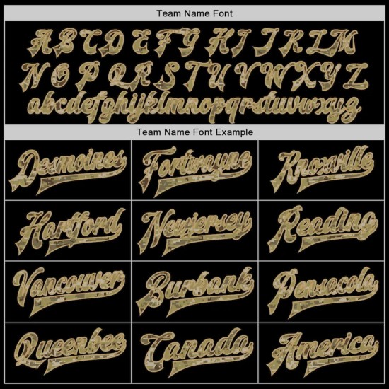 Custom Black Camo-Old Gold Bomber Full-Snap Varsity Letterman Jacket Custom Black Camo-Old Gold Bomber Full-Snap Varsity Letterman Jacket