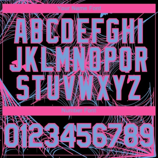 Custom Black Light Blue-Pink 3D Pattern Design Spider Web Authentic Baseball Jersey Custom Black Light Blue-Pink 3D Pattern Design Spider Web Authentic Baseball Jersey