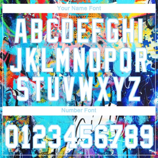 Custom Women's Graffiti Pattern White-Light Blue Multi Colored Mixed Media Art 3D V-Neck Cropped Baseball Jersey Custom Women's Graffiti Pattern White-Light Blue Multi Colored Mixed Media Art 3D V-Neck Cropped Baseball Jersey