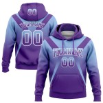 Custom Stitched Light Blue Purple-White Fade Fashion Arrow Sports Pullover Sweatshirt Hoodie Custom Stitched Light Blue Purple-White Fade Fashion Arrow Sports Pullover Sweatshirt Hoodie