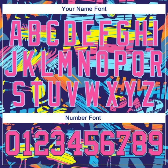 Custom 3D Pattern Design Abstract Geometric Pattern With Palm Trees Sharks Flamingo With The Words:Summer Hawaii Authentic Baseball Jersey Custom 3D Pattern Design Abstract Geometric Pattern With Palm Trees Sharks Flamingo With The Words:Summer Hawaii Authentic Baseball Jersey