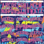 Custom 3D Pattern Design Abstract Geometric Pattern With Palm Trees Sharks Flamingo With The Words:Summer Hawaii Authentic Baseball Jersey Custom 3D Pattern Design Abstract Geometric Pattern With Palm Trees Sharks Flamingo With The Words:Summer Hawaii Authentic Baseball Jersey