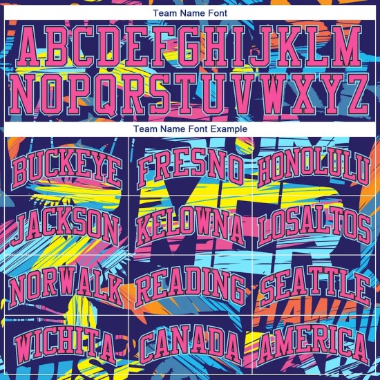 Custom 3D Pattern Design Abstract Geometric Pattern With Palm Trees Sharks Flamingo With The Words:Summer Hawaii Authentic Baseball Jersey Custom 3D Pattern Design Abstract Geometric Pattern With Palm Trees Sharks Flamingo With The Words:Summer Hawaii Authentic Baseball Jersey