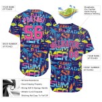 Custom 3D Pattern Design Abstract Geometric Pattern With Palm Trees Sharks Flamingo With The Words:Summer Hawaii Authentic Baseball Jersey Custom 3D Pattern Design Abstract Geometric Pattern With Palm Trees Sharks Flamingo With The Words:Summer Hawaii Authentic Baseball Jersey