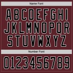 Custom Burgundy Black-White Hockey Jersey
