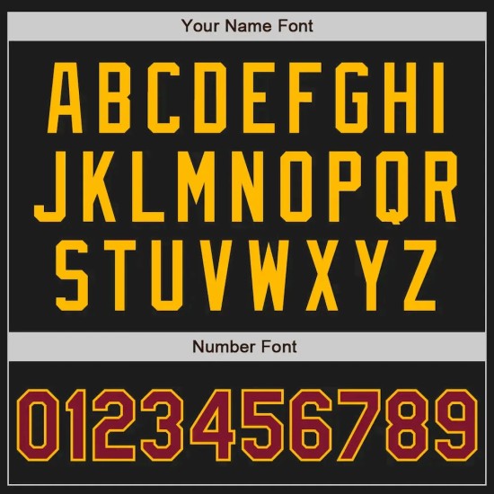 Custom Black Crimson-Gold Authentic Two Tone Baseball Jersey