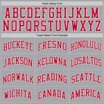 Custom Gray Red-White Authentic Throwback Basketball Jersey