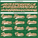 Custom Kelly Green White-Orange Hockey Lace Neck Jersey Custom Kelly Green White-Orange Hockey Lace Neck Jersey