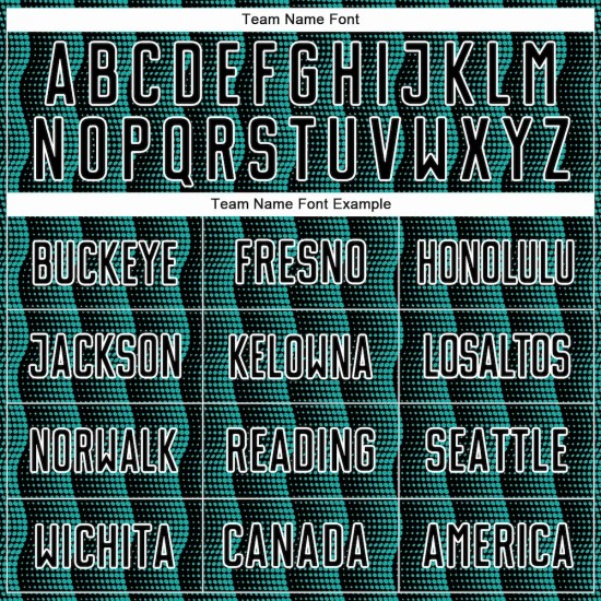 Custom Black Aqua-White Geometric Shape Sublimation Soccer Uniform Jersey Custom Black Aqua-White Geometric Shape Sublimation Soccer Uniform Jersey