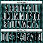 Custom Black Aqua-White Geometric Shape Sublimation Soccer Uniform Jersey Custom Black Aqua-White Geometric Shape Sublimation Soccer Uniform Jersey