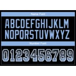 Custom Black Light Blue-White Mesh Drift Fashion Football Jersey