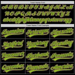 Custom Black Medium Pink-Neon Green Authentic Throwback Baseball Jersey