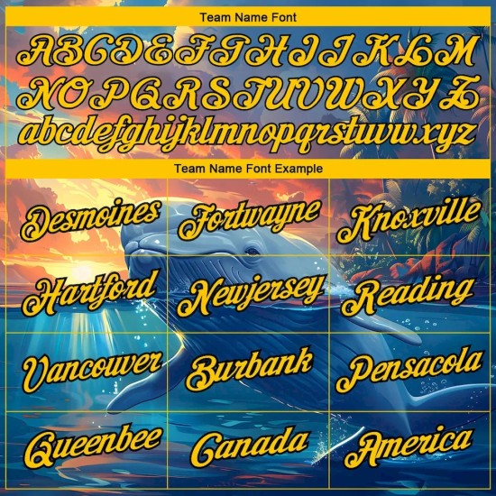 Custom Shadow Blue Gold-White 3D Pattern Design Extreme Sport Marine Aquatic Animal Whale Performance T-Shirt Custom Shadow Blue Gold-White 3D Pattern Design Extreme Sport Marine Aquatic Animal Whale Performance T-Shirt