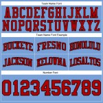 Custom Light Blue Red-Black Authentic Throwback Basketball Shorts