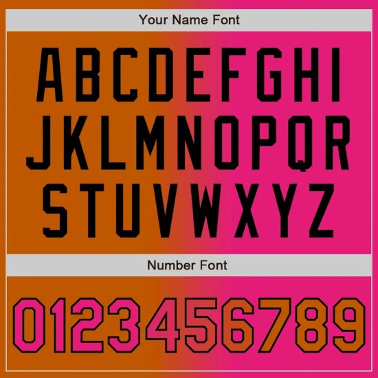 Custom Texas Orange Hot Pink-Black Gradient Fashion Two-Button Unisex Softball Jersey