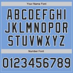 Custom Light Blue Black-White Two-Button Unisex Softball Jersey